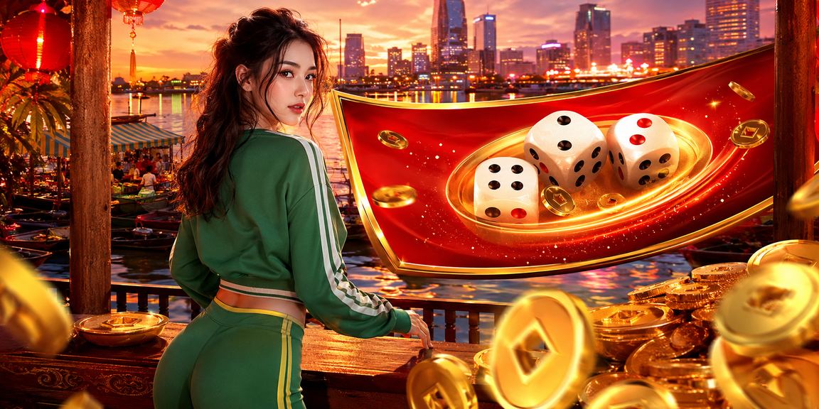 Người chơi tài xỉu xúc xắc tại bờ biển Cần Thơ buổi chiều
