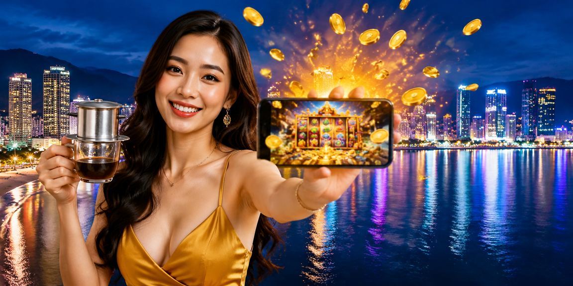 Người chơi slot game tại Quy Nhơn kết hợp uống cà phê buổi sáng